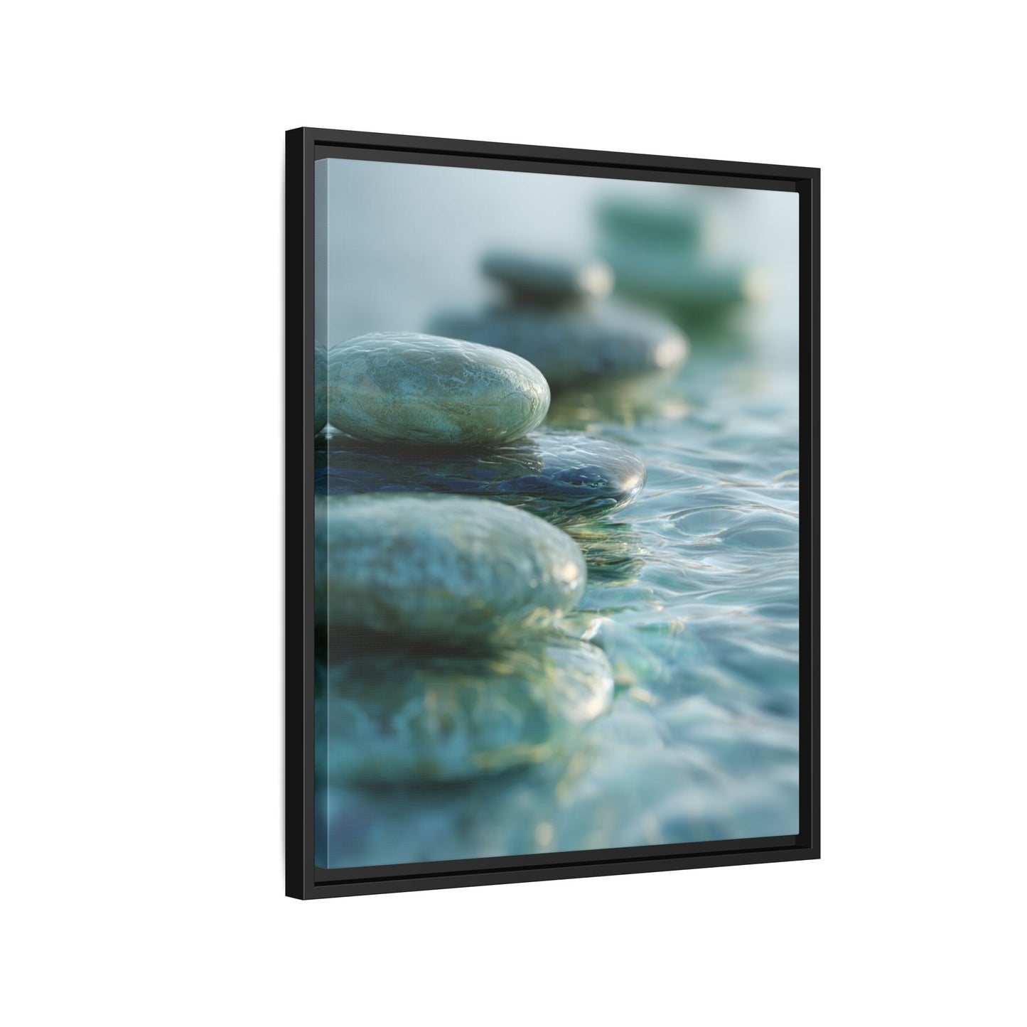 Stone Framed Canvas Wall Art- Zen Wall Decor