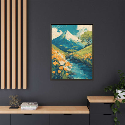 Mt Fuji Painted Style Canvas Wall Art