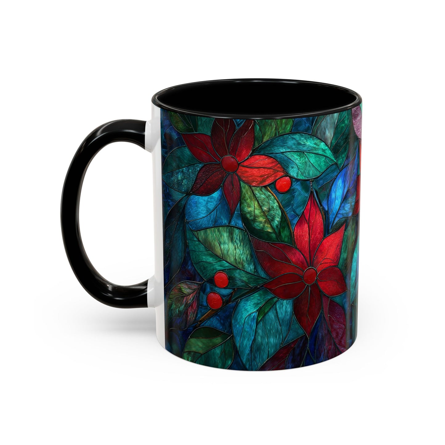 Christmas Poinsettia Floral Coffee Ceramic Mug