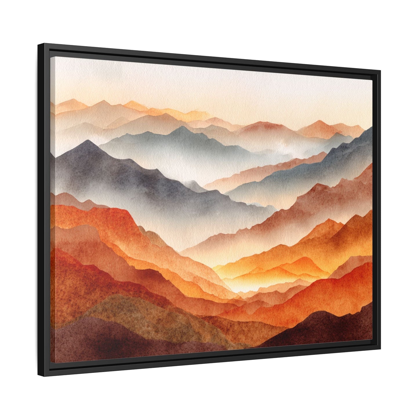 Abstract Mountains Framed Canvas Wall Art