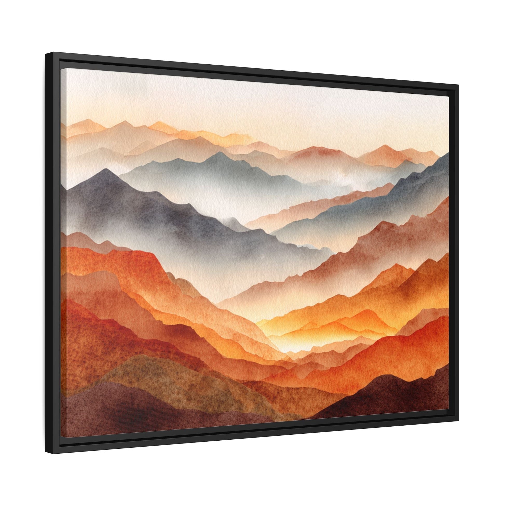 Abstract Mountains Framed Canvas Wall Art