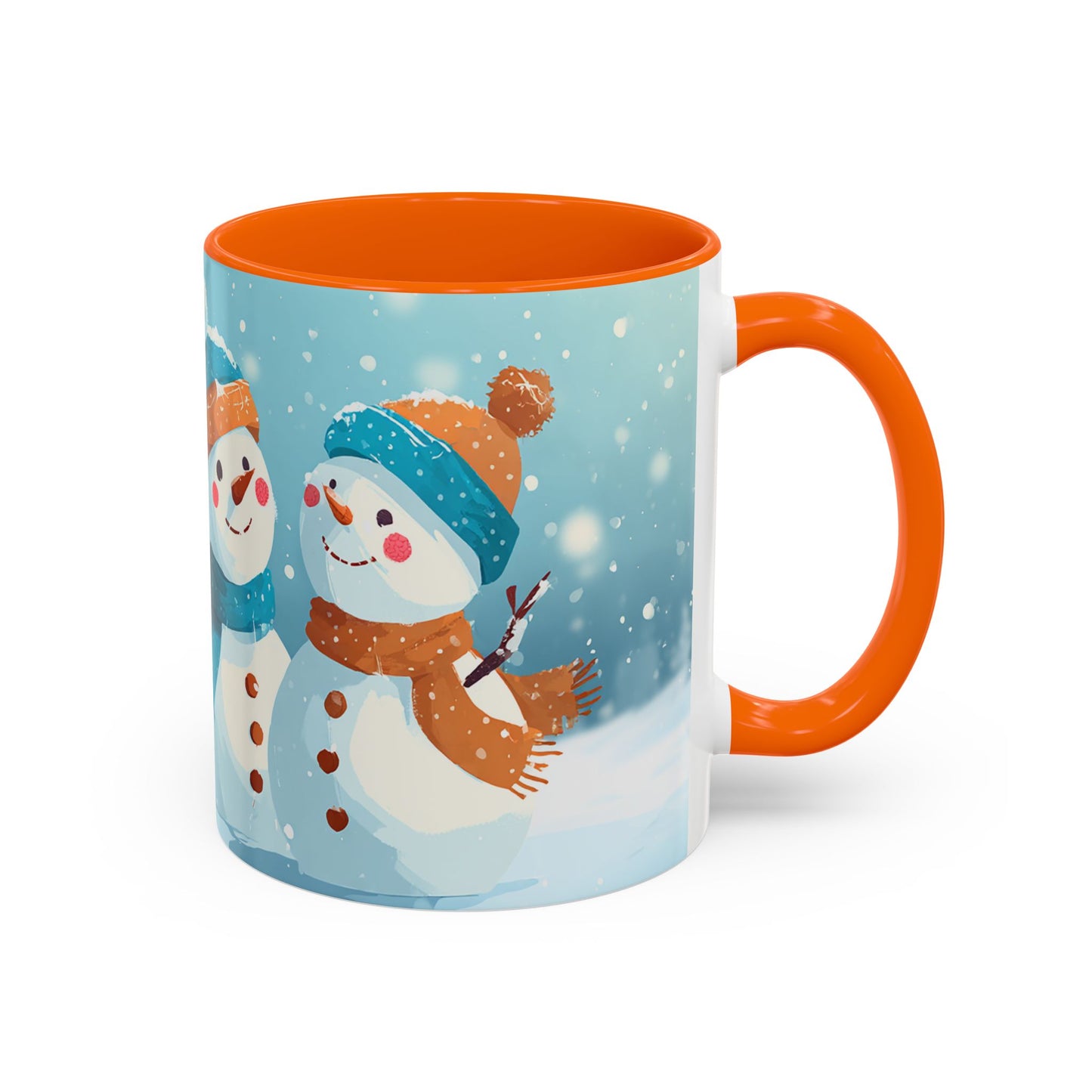 Winter Snowman Accent Coffee Ceramic Mug