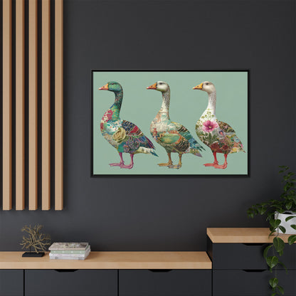 Dopamine Goose Framed Canvas Wall Art