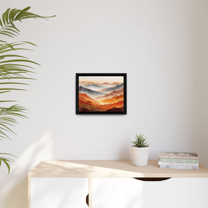 Abstract Mountains Framed Canvas Wall Art