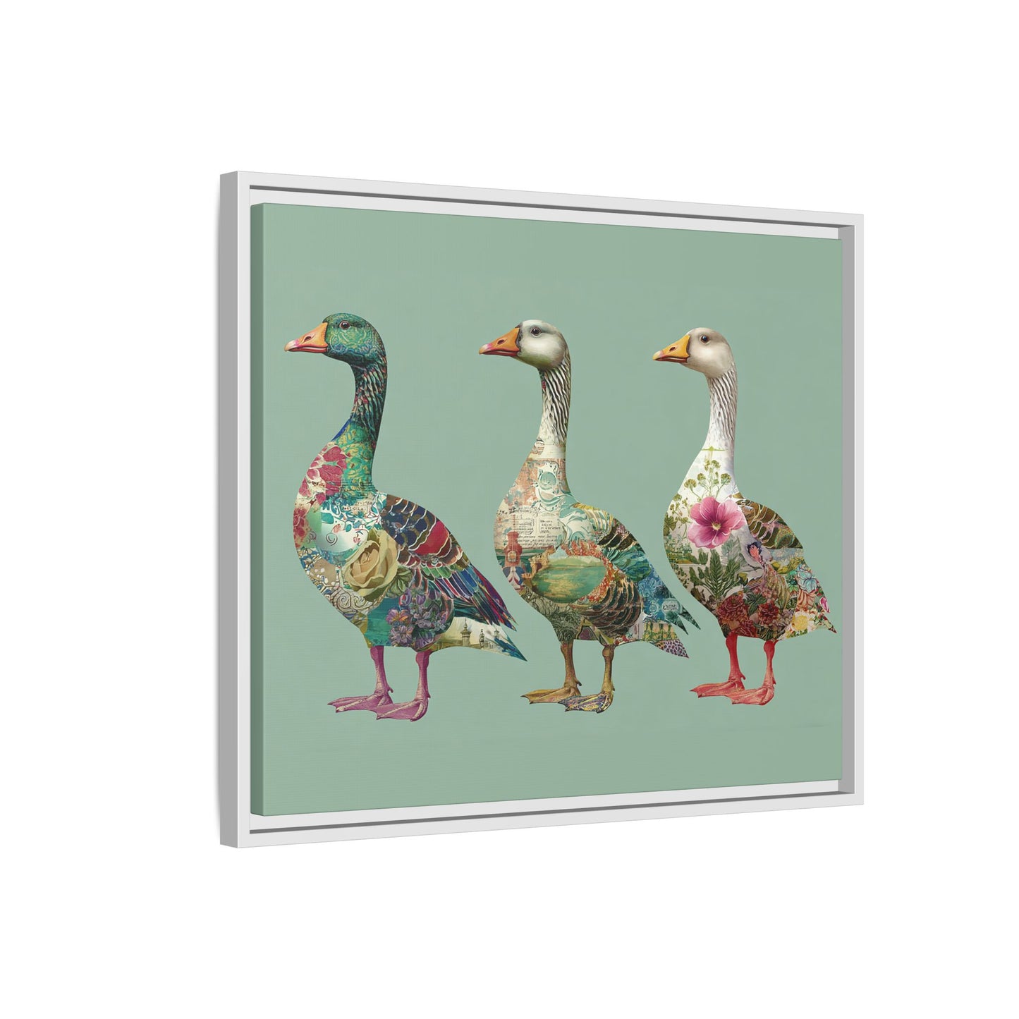 Dopamine Goose Framed Canvas Wall Art