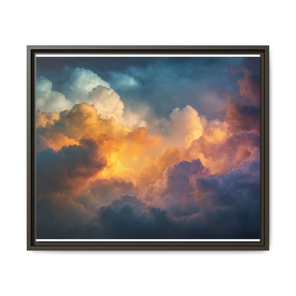 Calming Sky Cloud Framed Canvas Wall Art