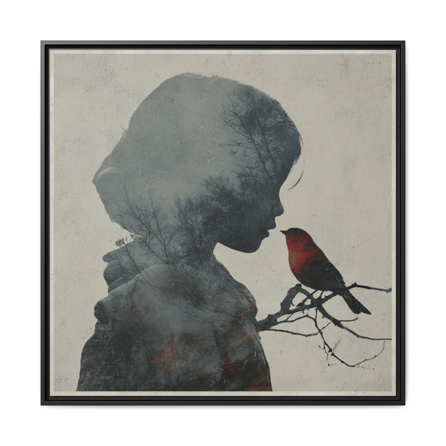 Child And Bird Silhouette