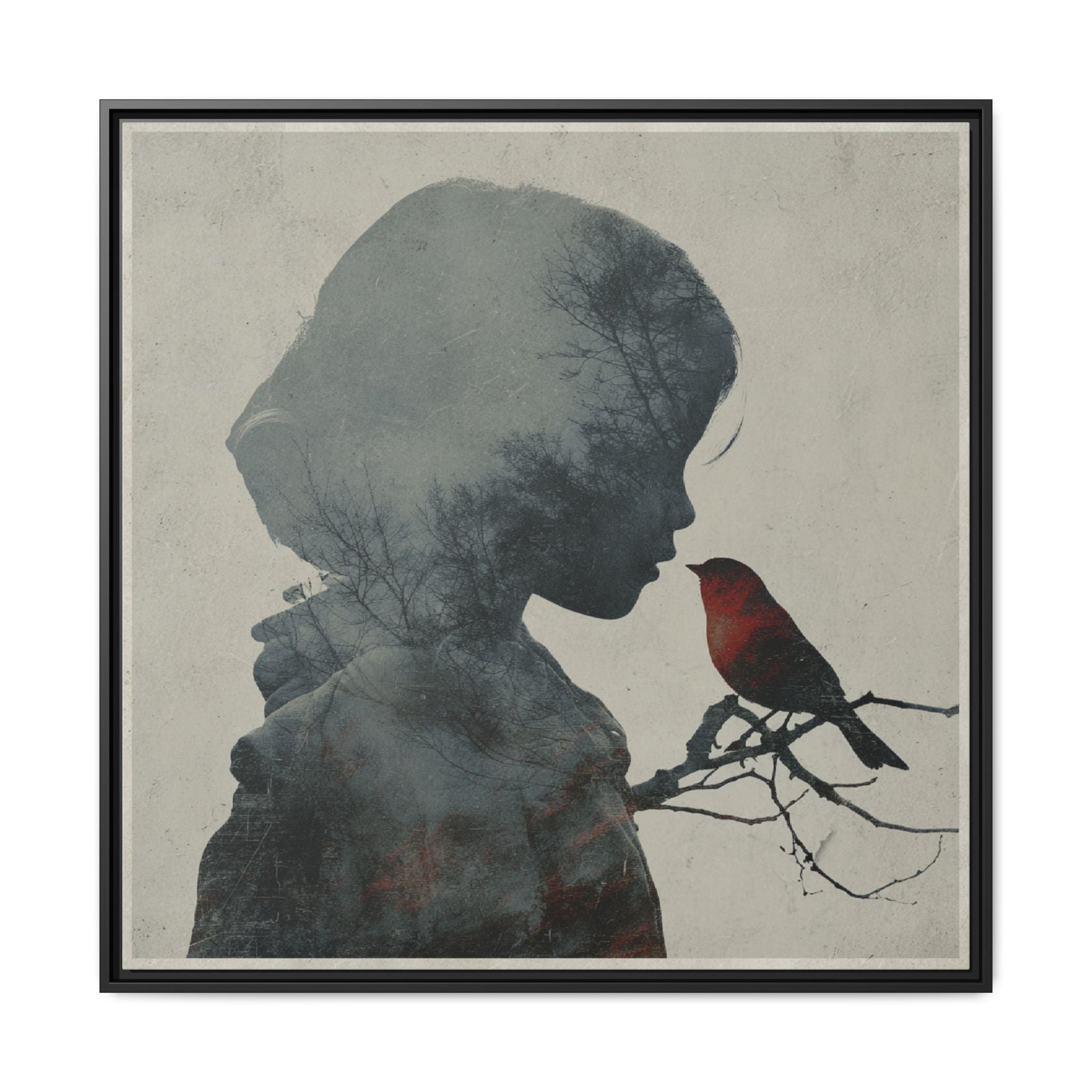 Child And Bird Silhouette