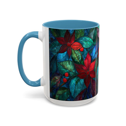 Christmas Poinsettia Floral Coffee Ceramic Mug