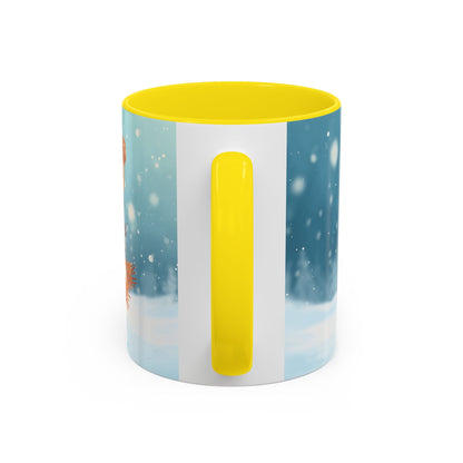 Winter Snowman Accent Coffee Ceramic Mug