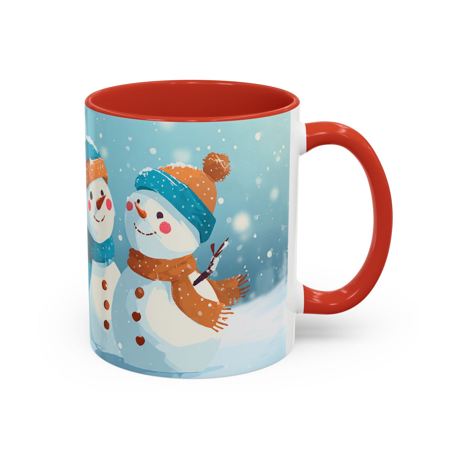 Winter Snowman Accent Coffee Ceramic Mug