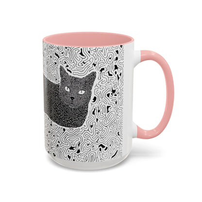 Black Cat Minimalist Coffee Mug