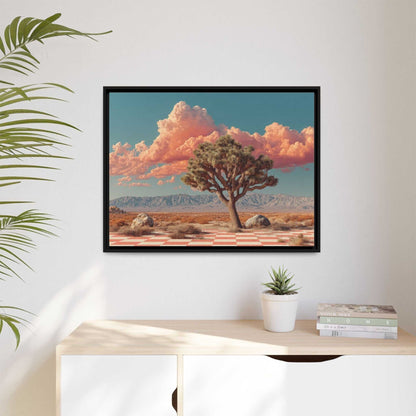 Pink Desert Framed Canvas Wall Art