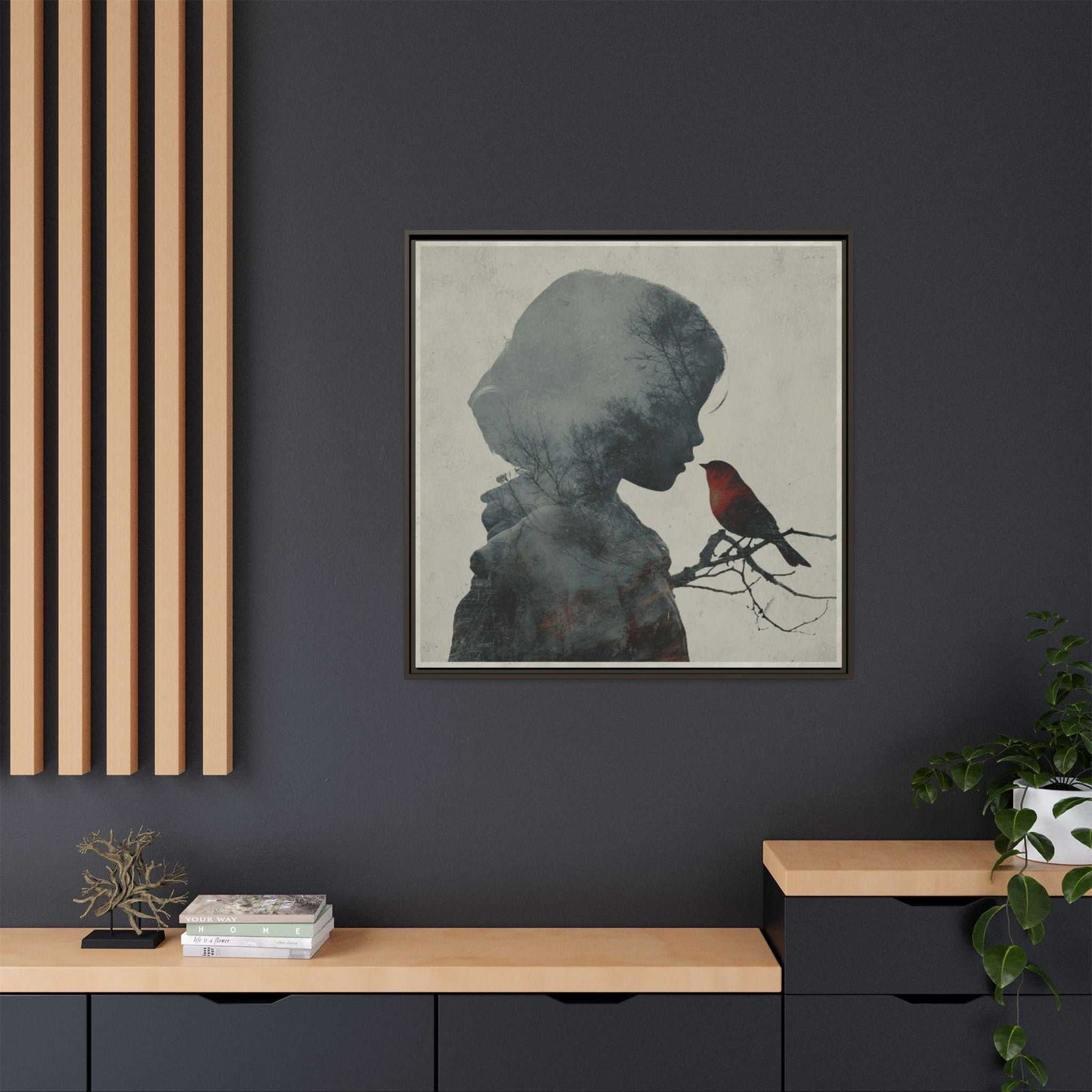 Child And Bird Silhouette