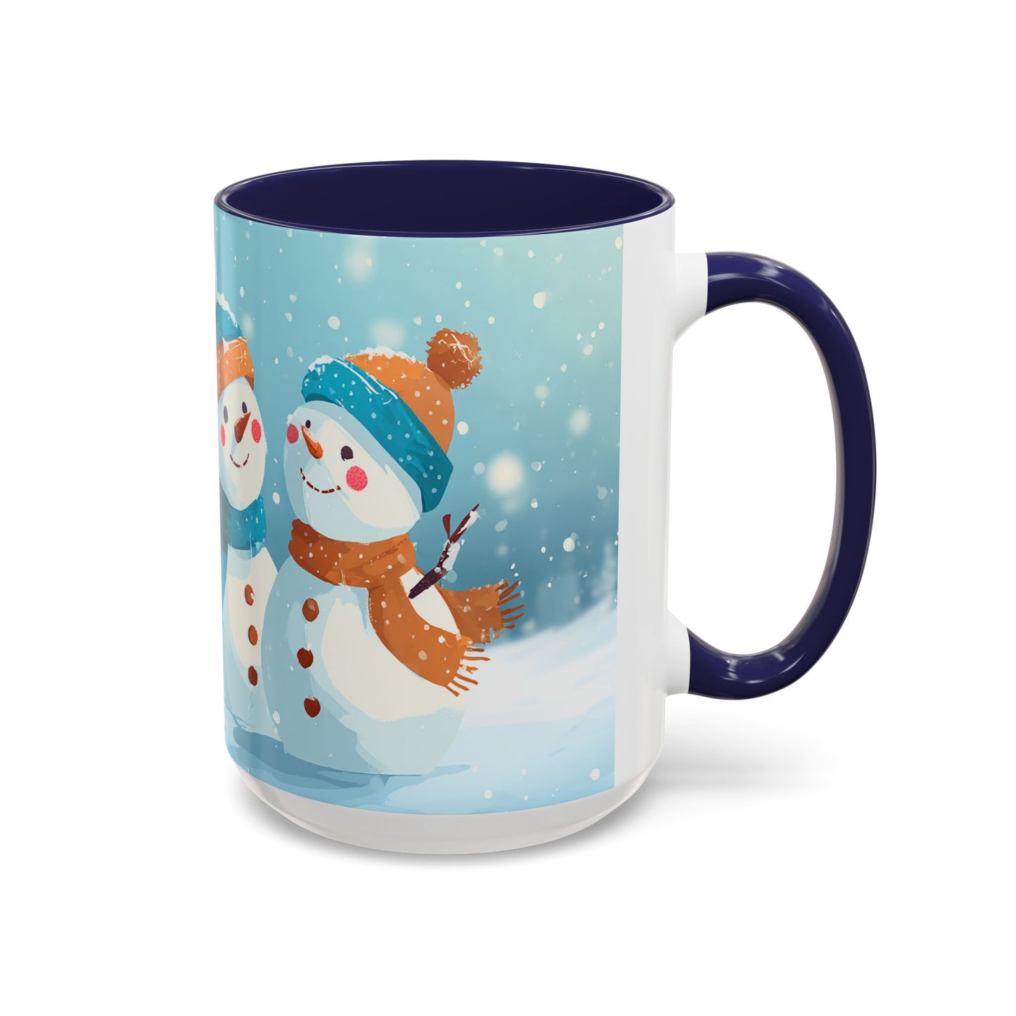 Winter Snowman Accent Coffee Ceramic Mug