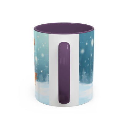 Winter Snowman Accent Coffee Ceramic Mug