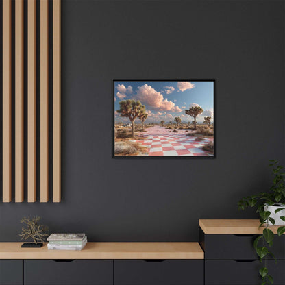 Checkered Desert Framed Canvas Wall Art