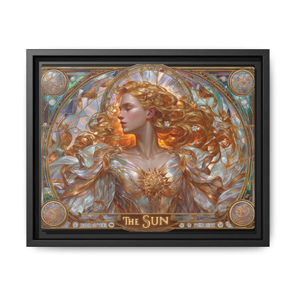 The Sun Woman Framed Canvas Wall Art