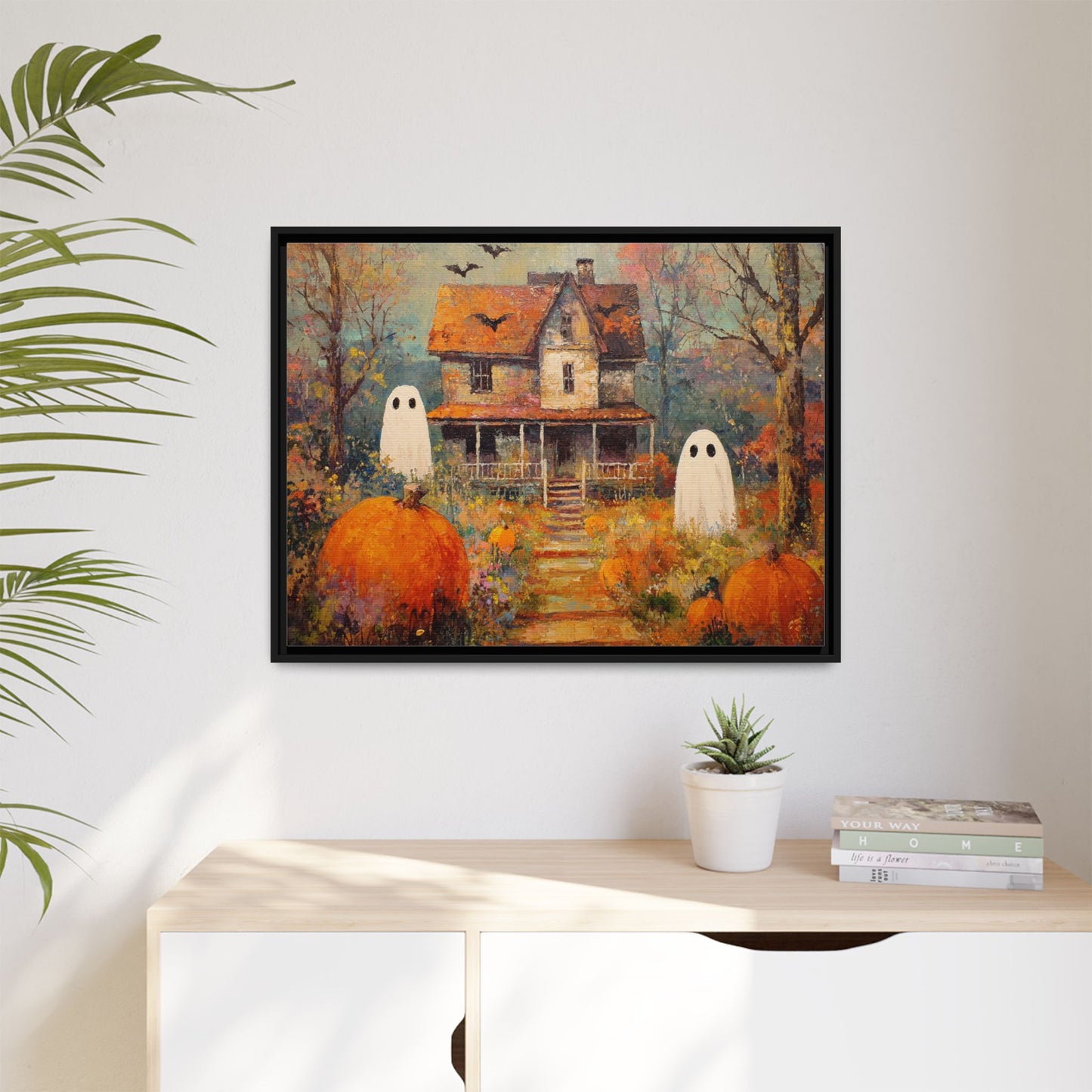 Autumn Ghost Framed Canvas Wall Art