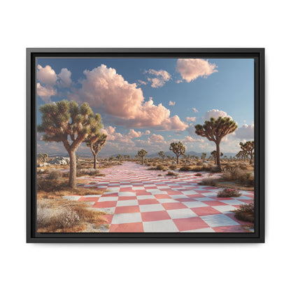 Checkered Desert Framed Canvas Wall Art