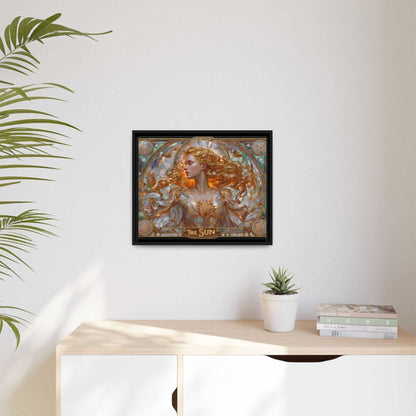 The Sun Woman Framed Canvas Wall Art