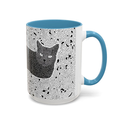 Black Cat Minimalist Coffee Mug
