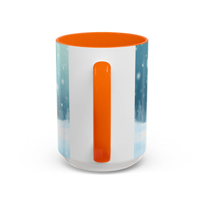 Winter Snowman Accent Coffee Ceramic Mug