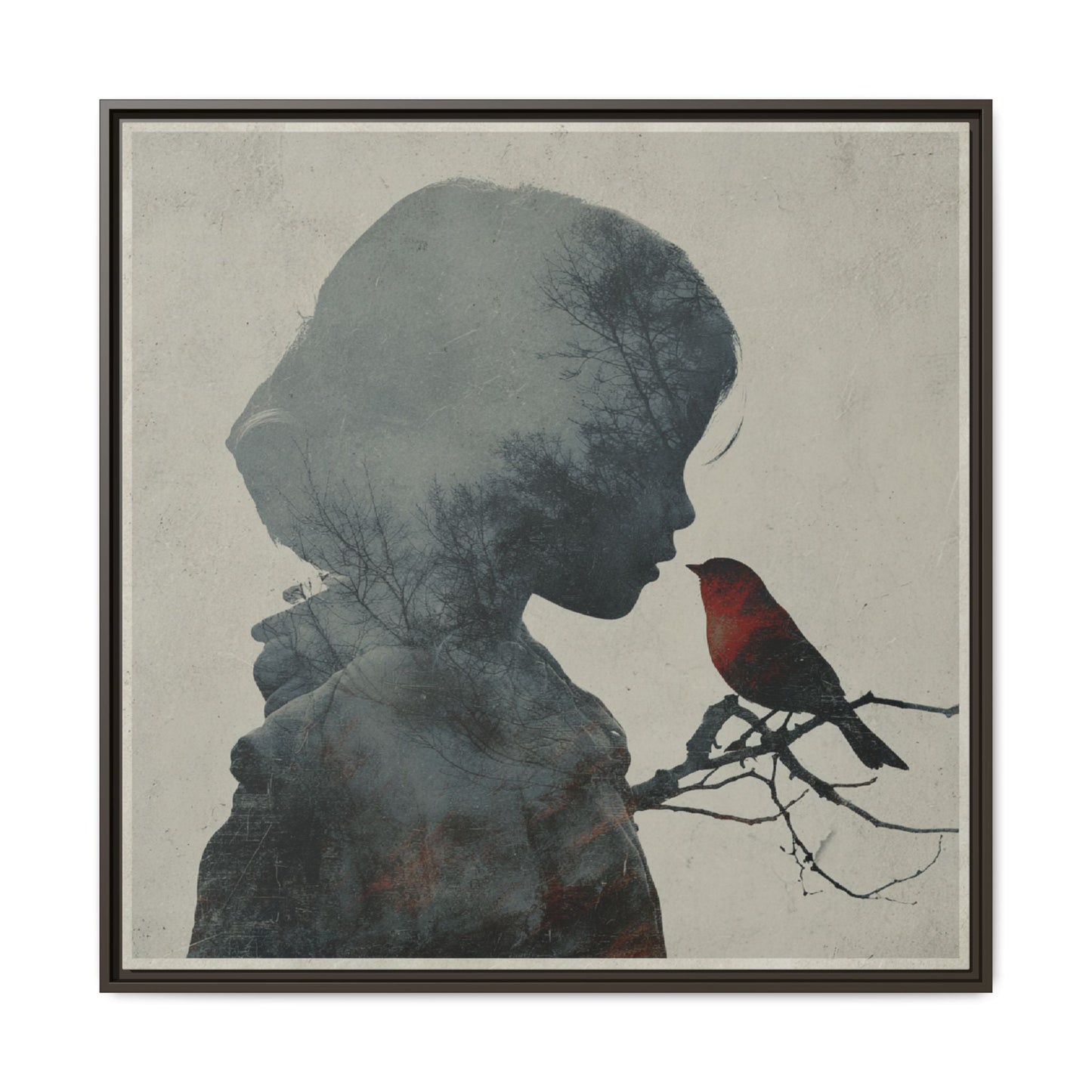 Child And Bird Silhouette