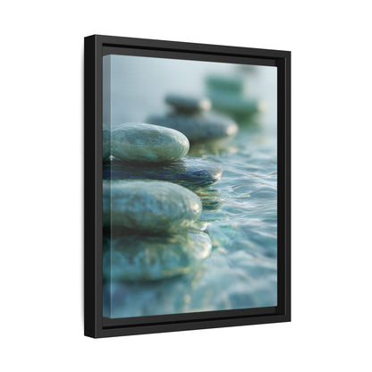 Stone Framed Canvas Wall Art- Zen Wall Decor