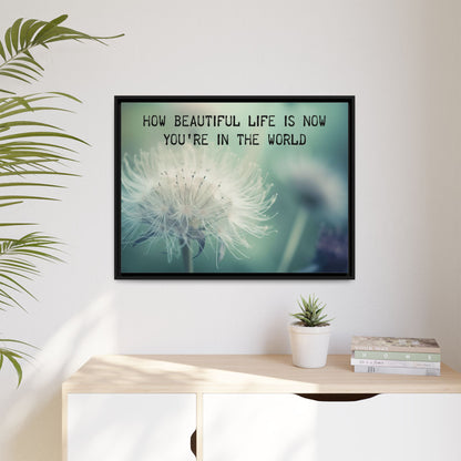 How Beautiful Life Is Floral Framed Canvas Wall Art