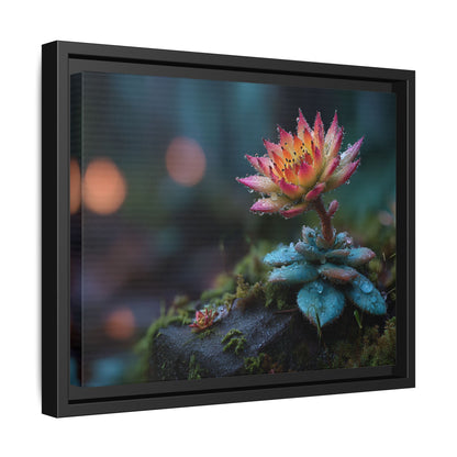 Succulent Plant Framed Canvas Wall Art
