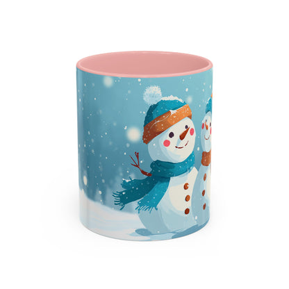 Winter Snowman Accent Coffee Ceramic Mug