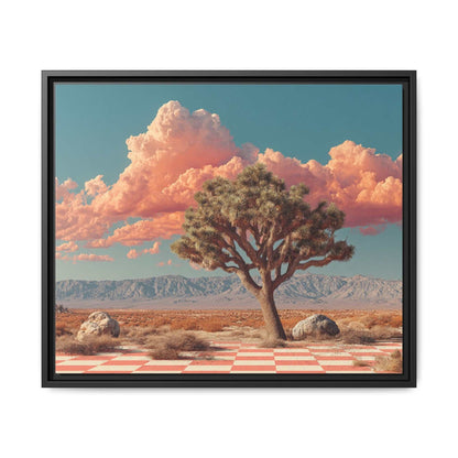 Pink Desert Framed Canvas Wall Art