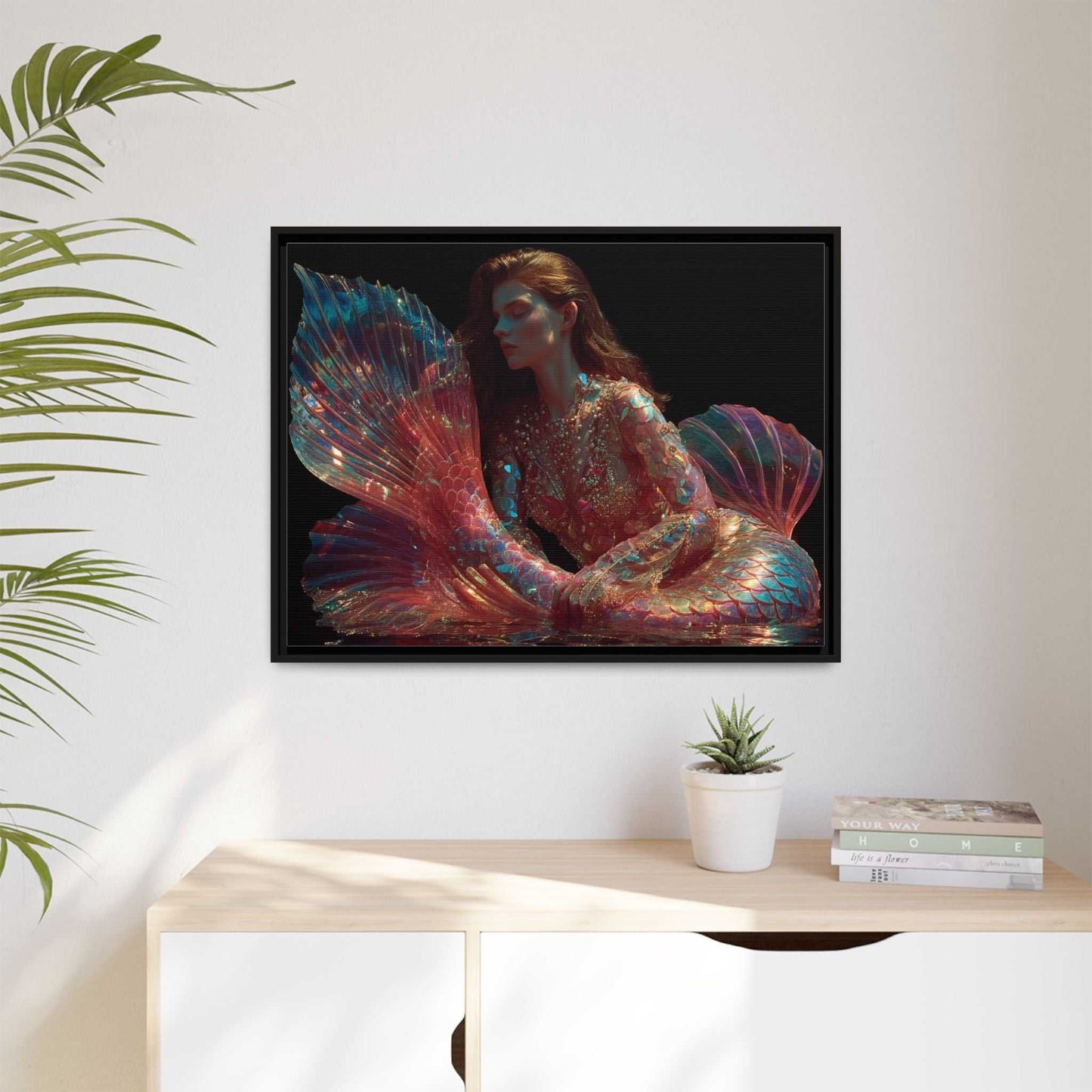 Mermaid Framed Canvas Wall Art