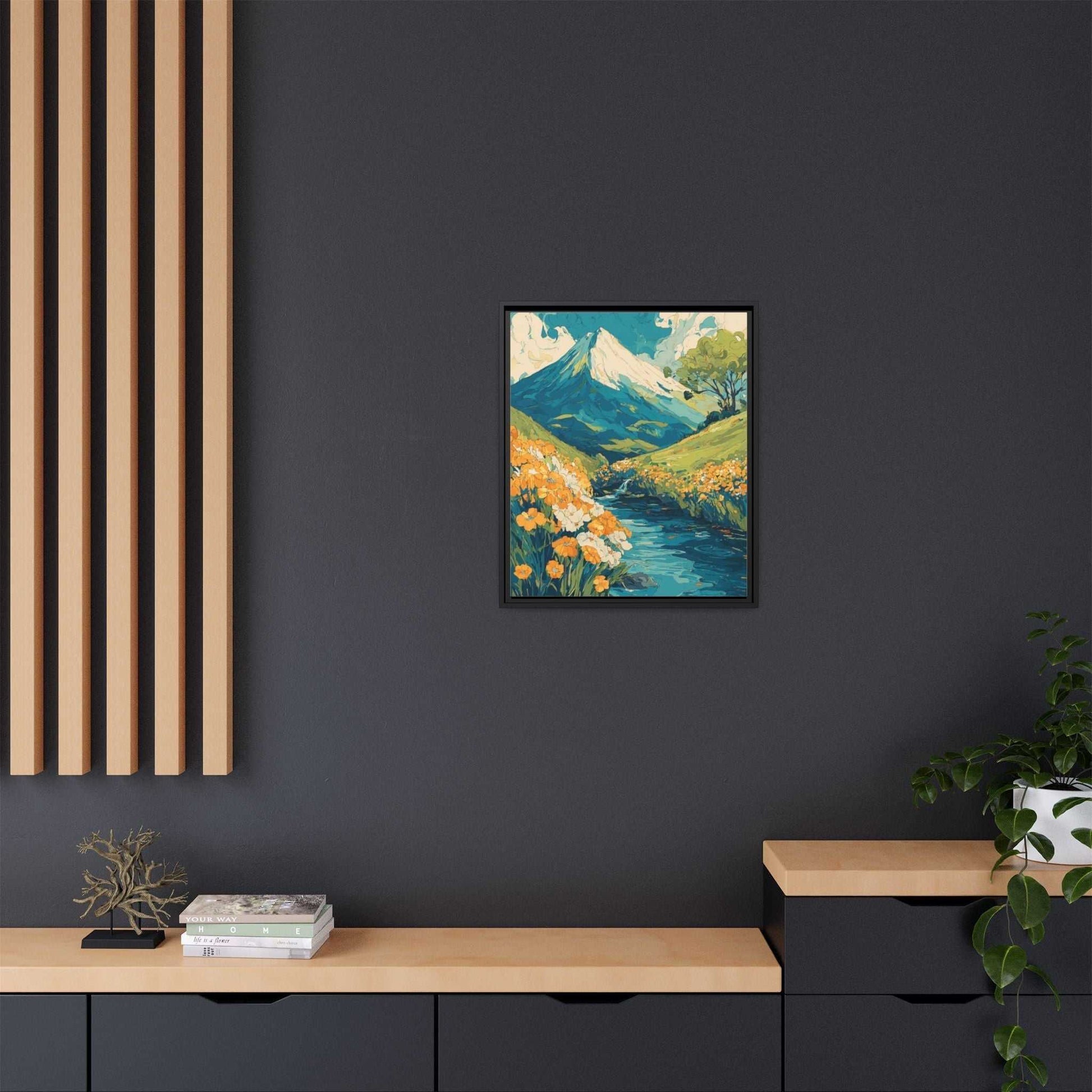 Mt Fuji Painted Style Canvas Wall Art