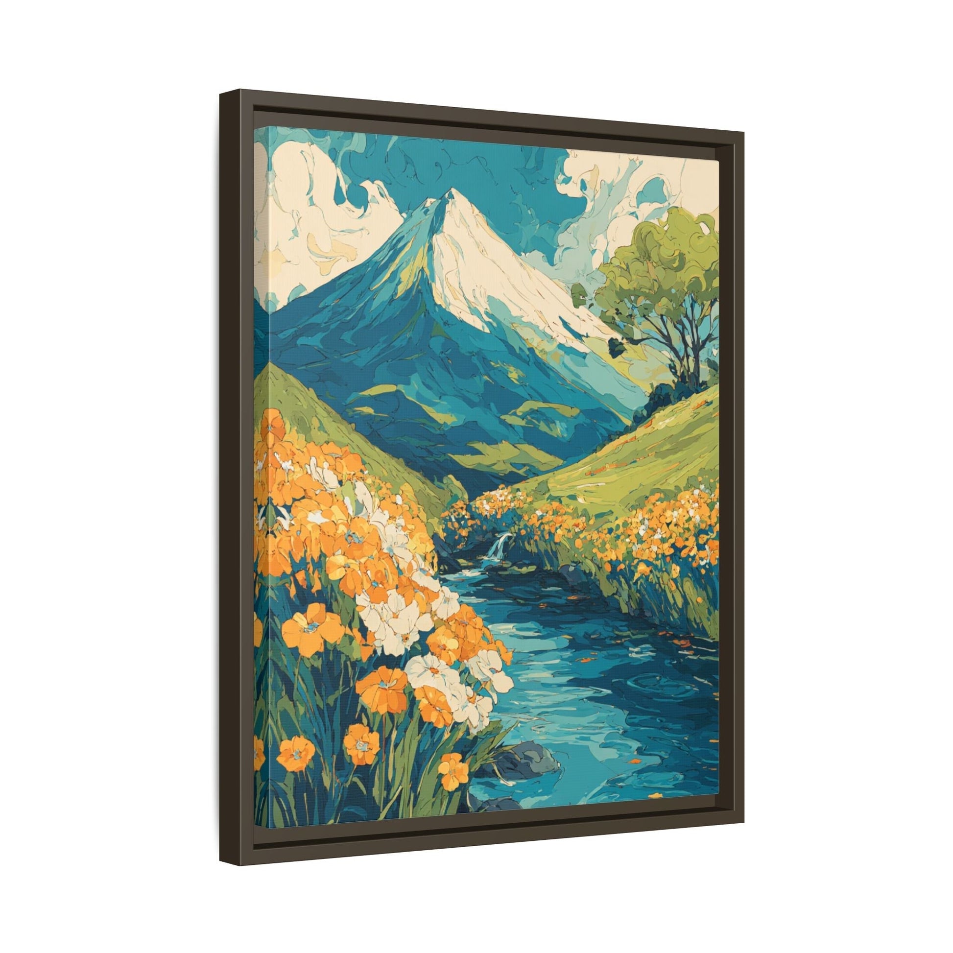 Mt Fuji Painted Style Canvas Wall Art