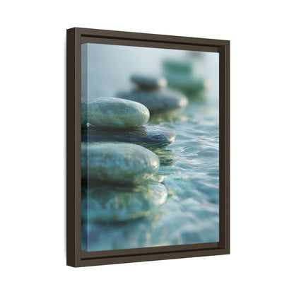 Stone Framed Canvas Wall Art- Zen Wall Decor