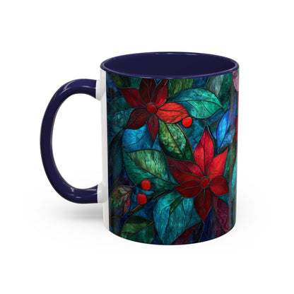 Christmas Poinsettia Floral Coffee Ceramic Mug