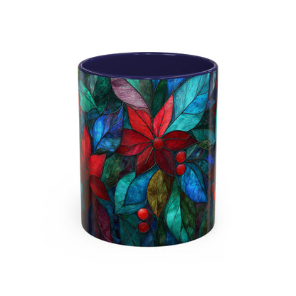 Christmas Poinsettia Floral Coffee Ceramic Mug