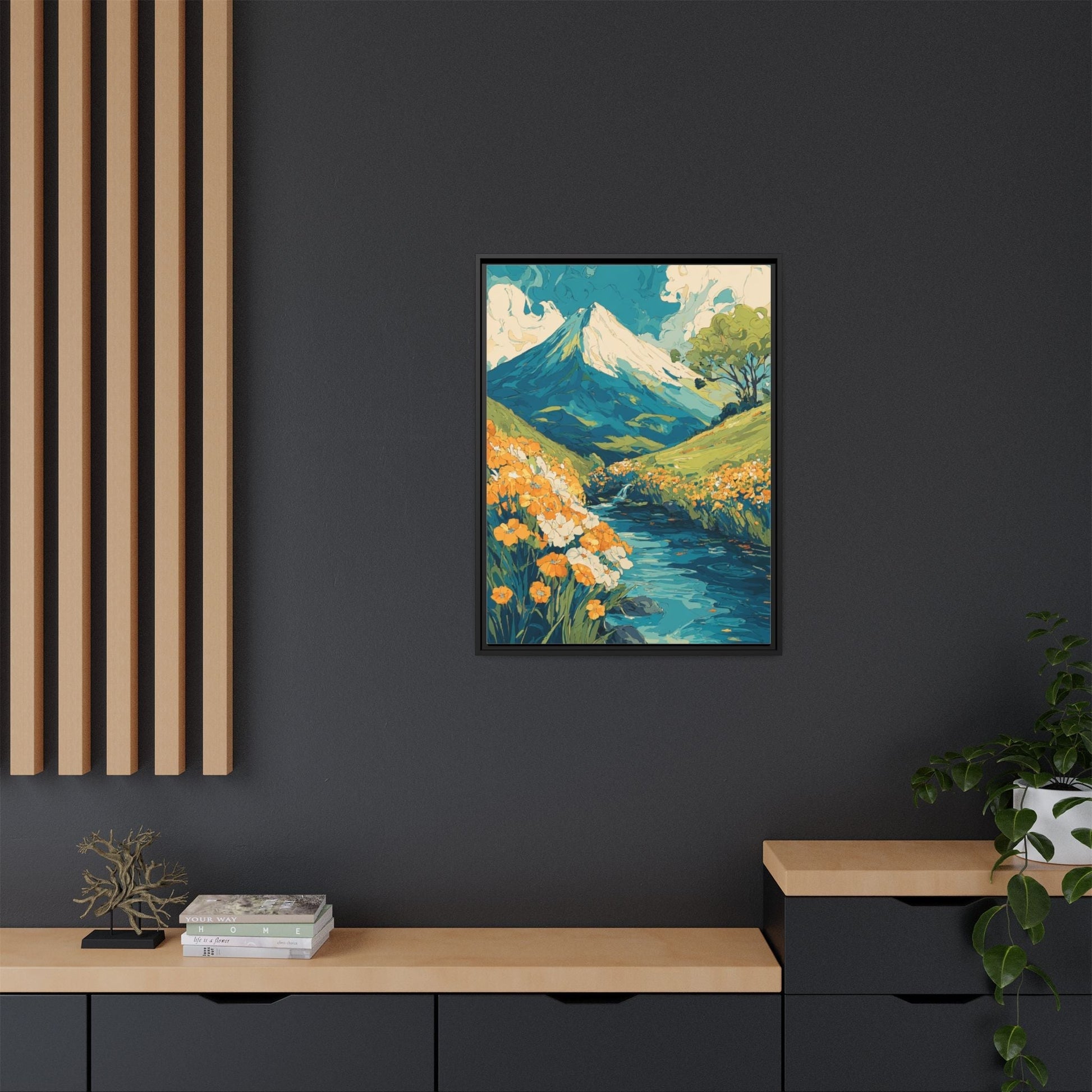 Mt Fuji Painted Style Canvas Wall Art