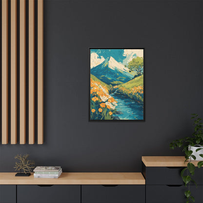 Mt Fuji Painted Style Canvas Wall Art