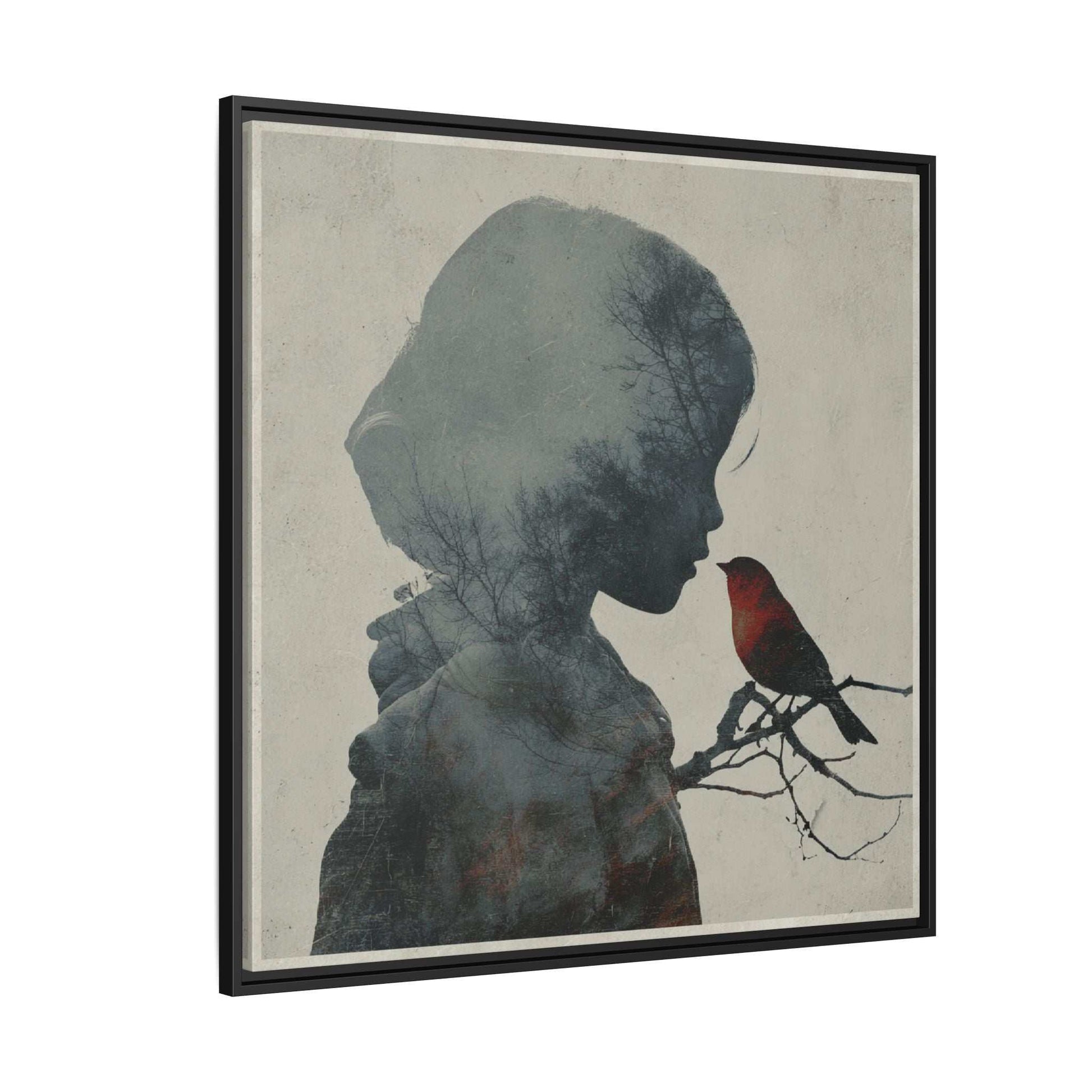 Child And Bird Silhouette