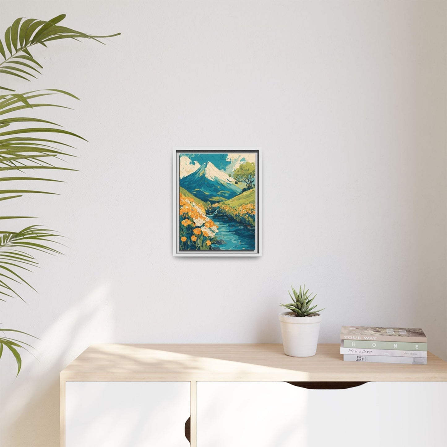 Mt Fuji Painted Style Canvas Wall Art