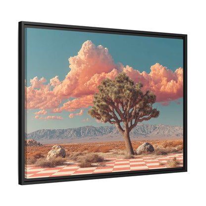 Pink Desert Framed Canvas Wall Art