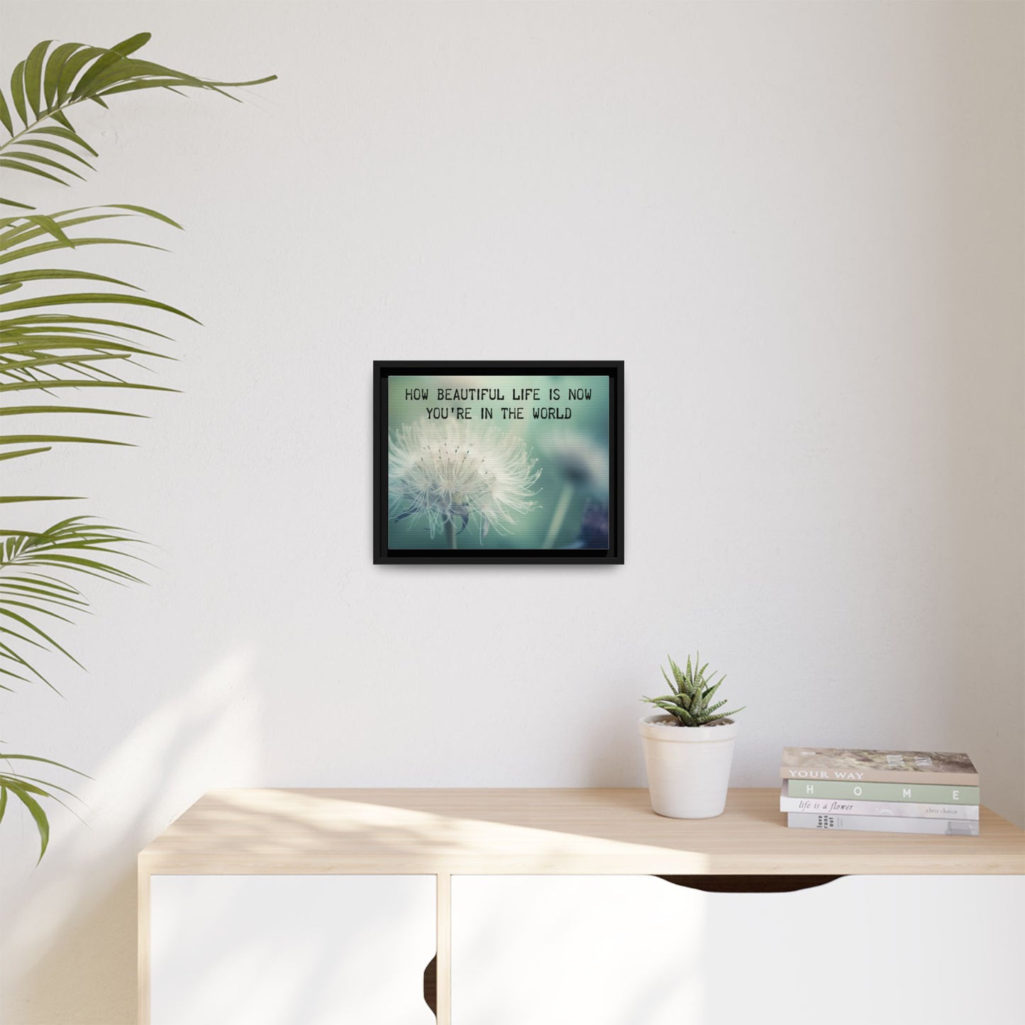 How Beautiful Life Is Floral Framed Canvas Wall Art