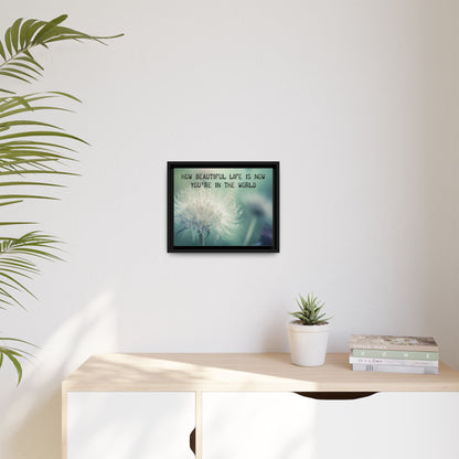 How Beautiful Life Is Floral Framed Canvas Wall Art