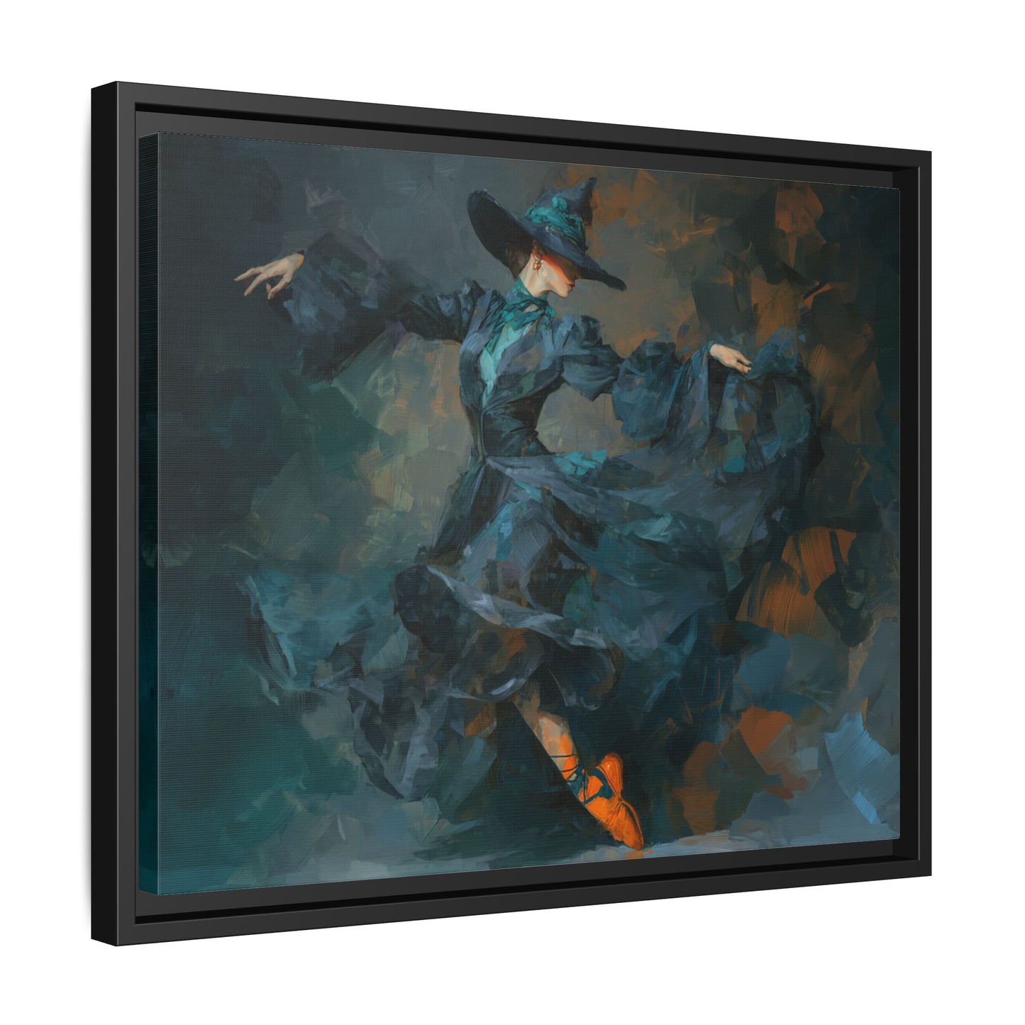 Dancing Witch Framed Canvas Wall Art