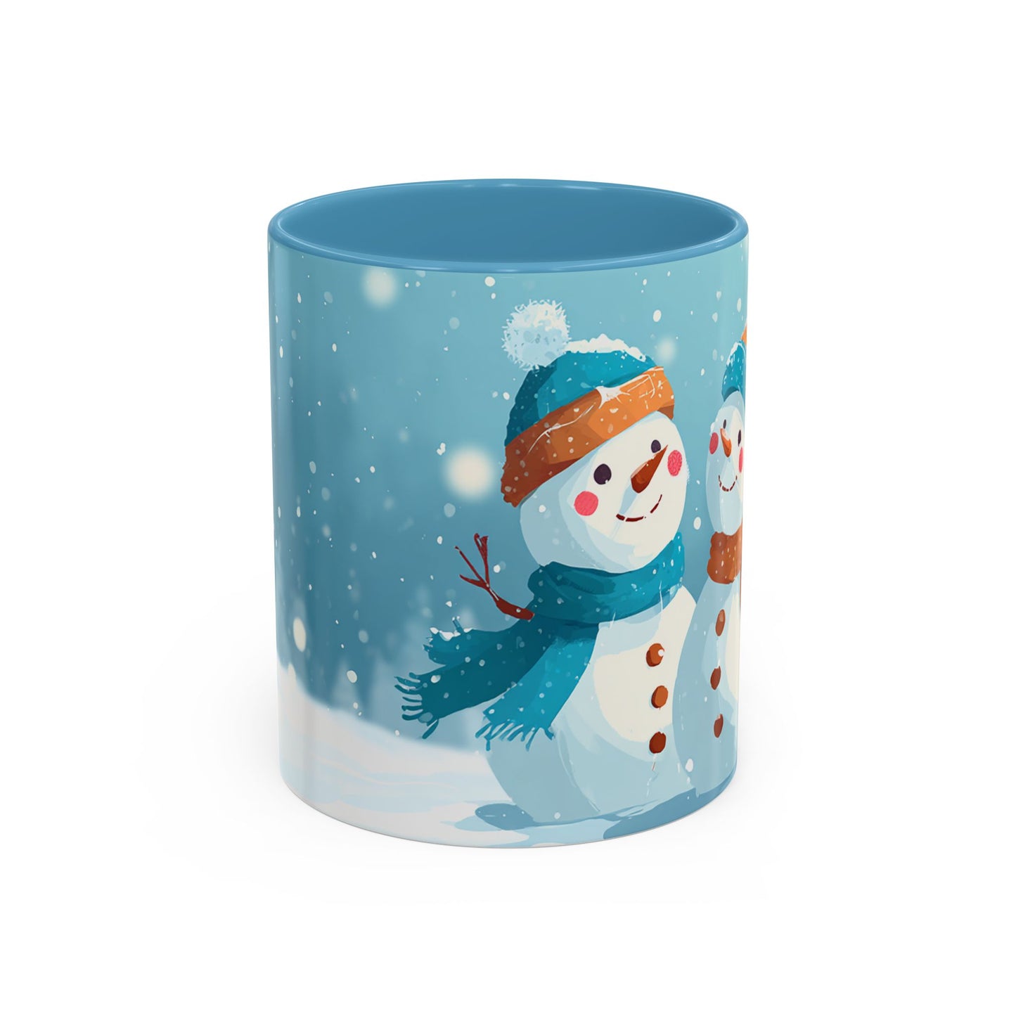 Winter Snowman Accent Coffee Ceramic Mug