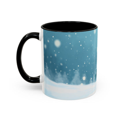 Winter Snowman Accent Coffee Ceramic Mug