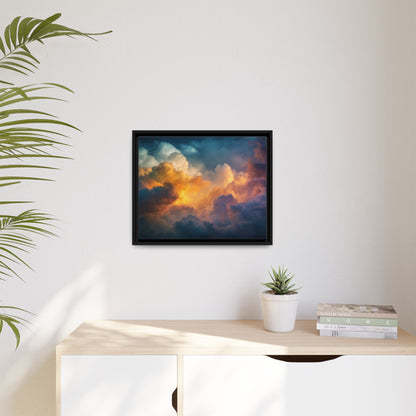 Calming Sky Cloud Framed Canvas Wall Art